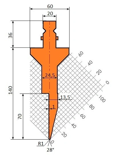 GWP-T210/28°/R1/H140