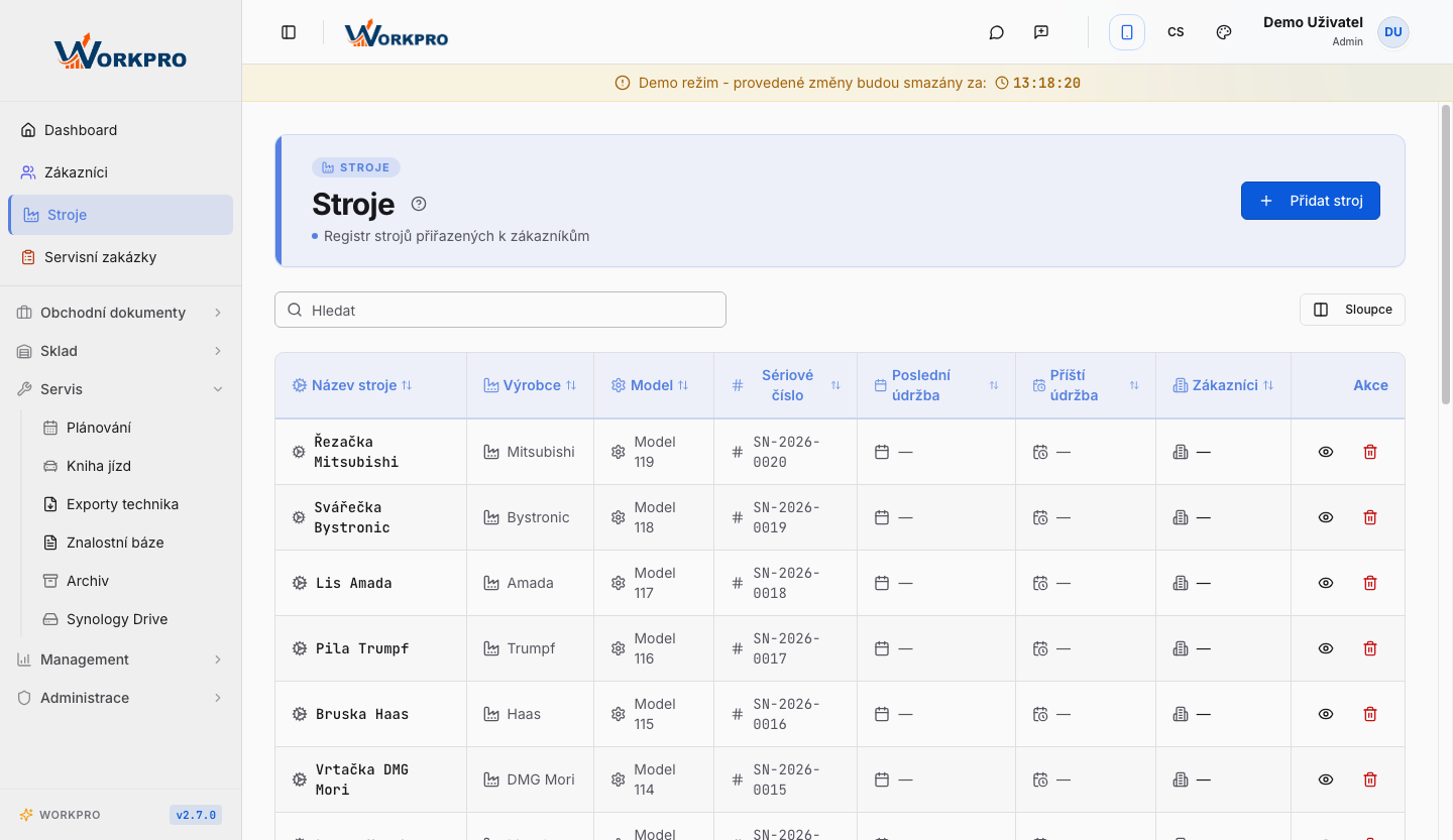 Pasportizace strojů a digitální servisní rodný list